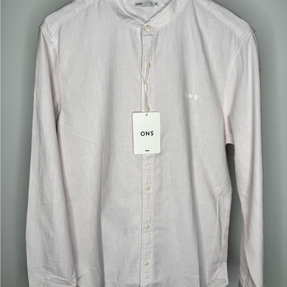 ONS Men's Light Pink Button Down Shirt